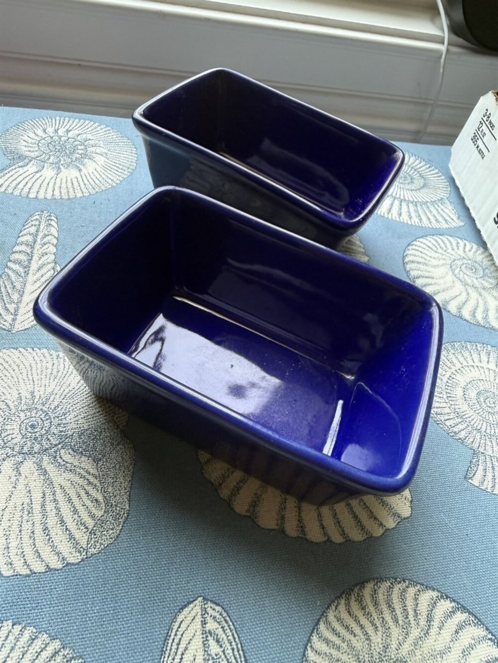 Temptations by Tara Mini Loaf Pan Casserole Blue Set of 2